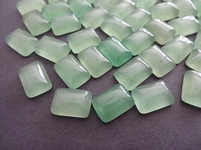 Natural Green Aventurine Rectangle Cabochon 6x8mm to 20x25mm Loose Gemstone - Image 1 of 4