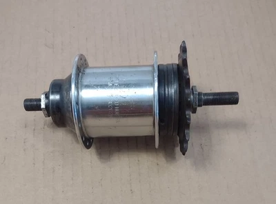 Bike Biking Shimano 3.3.3. 3 Speed Chrome Hub 18 Tooth 28 Hole Size Cycling - Image 1 of 4