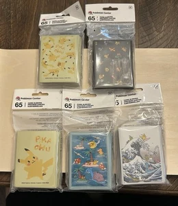 Pokemon Center Exclusive - 65x Sleeves / Ihre Auswahl! Great Wave/Pikachu/Pixel/mehr - Bild 1 von 11