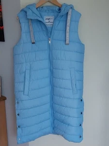 Pageone lange Steppweste mit Kapuze  Hellblau 42  Neuwertig  NP 39,99 - Bild 1 von 4