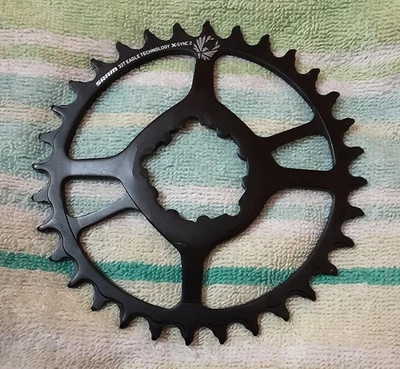 Plato SRAM 11-12 velocidades montaje directo 32t, 3 mm Boost Offset, acero, despegue  Foto 1 de 4