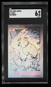 Marvel Impel Hulk 1991 SGC 6 inglés #H-2 holograma - Imagen 1 de 2