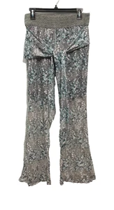 New Ryu Womens Pants Sheer Lace Wide Leg Pull on Fairy Hippie Boho Lined M - Picture 1 of 13