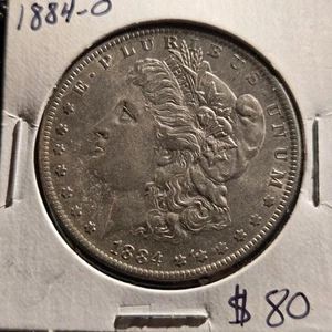 1884-O $1 Morgan Silver Dollar AU - Picture 1 of 6