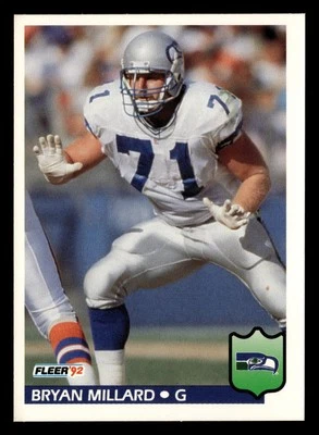 Bryan Millard 1992 Fleer #395 Seattle Seahawks FREE SHIPPING *091 - Image 1 of 2