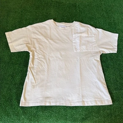 Camiseta Zara Boxy Fit Beige Sólido Bolsillo Grande Manga Corta Cuello Redondo Talla 13-14 Foto 1 de 4