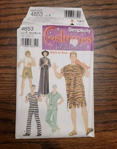 Costume uomo delle caverne non tagliato prete medico prigioniero modello semplicità 4853 XS-XL leggi - Foto 1 di 19