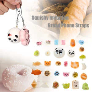 30Pcs Jumbo Medium Mini Random Squeeze Panda Bread Cake Buns Phone Straps - Zdjęcie 1 z 12