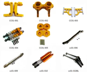 Aluminum Alloy Upgrade Parts Fit For 1/10 Tamiya CC01 4WD RC Car Parts yellow - Picture 1 of 24