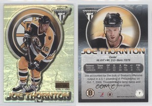 2000-01 Pacific Private Stock Titanium Premiere Date /185 Joe Thornton #7