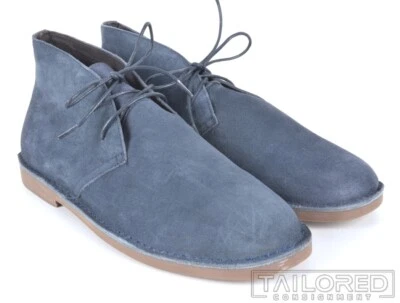 J.CREW Azul Sólido Gamuza Hombres Zapatos Chukka Botines CAJA - 11 Foto 1 de 4