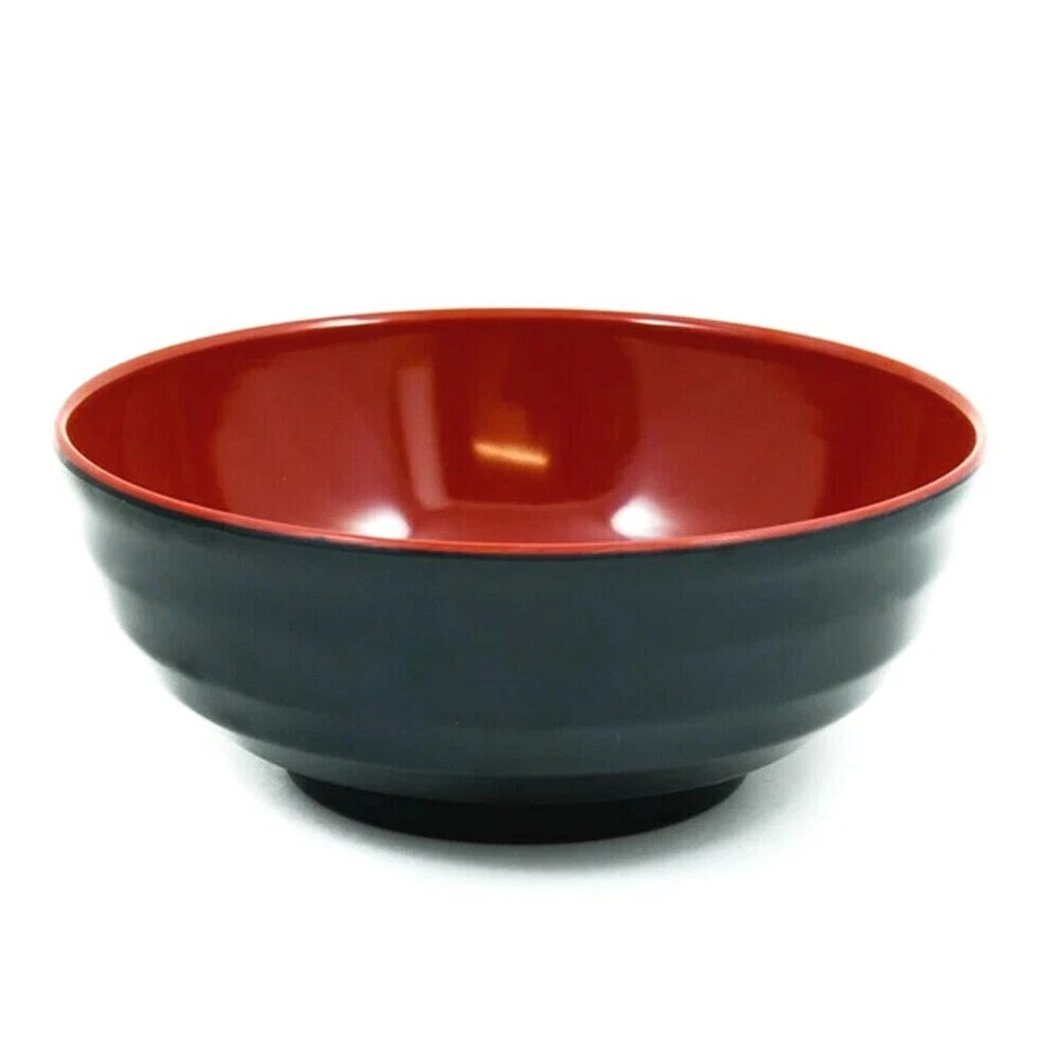 Japanese Red Melamine Plastic Ramen Bowl 20x8.5cm  - Image 1 of 1