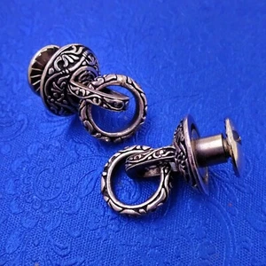 Vintage Japanische Geldbörse Kettenverbinder Concho Portemonnaie Druckknopf Sterling 925 Silber - Bild 1 von 3