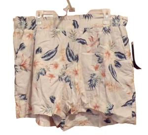 Helle Farbe tropische Blätter zum Anziehen Damen-SHORTS ~ Damengröße XL ~ NEU mit Etikett - Bild 1 von 2