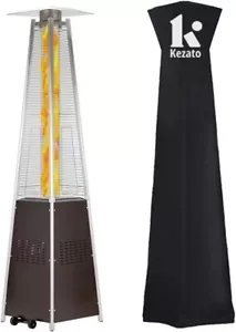KEZATO Patio Heater, Outdoor 42000 BTU, with Cover and Wheels Bronze 🔥 - Picture 1 of 7