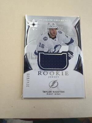 2021-22 Upper Deck Ultimate Collection Taylor Raddysh Rookie Jersey 374 /699 - Image 1 of 2