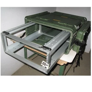 Rackmount 04U x24 Slide Out General Dynamics Composite Shock Mount Rack Case D - Picture 1 of 12