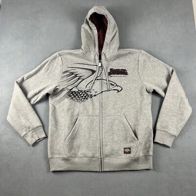 Harley-Davidson Men's Large 120th Anniversary Gray Full Zip Up Pullover Hoodie - Image 1 of 4