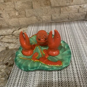 Vintage Lobster Condiment and Salt Pepper Sauce Holder on Underplate - Picture 1 of 6