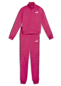 Puma Essentials Tape Girls Suit - Fuchsia - Picture 1 of 2