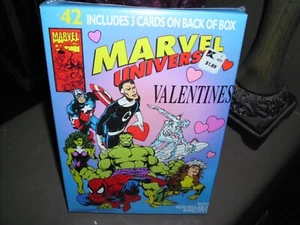 DE COLECCIÓN MARVEL UNIVERSE VALENTINES SUPER HÉROES RARO MARVEL AVENGERS NUEVO M 1993 - Imagen 1 de 23