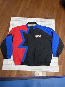 Pro Line Apex One Vintage New York Giants Puffer Sports Jacket XL Missing Hood - Picture 1 of 11