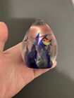 Colorful Paperweight Fish Coral Reef 4" Tall Vintage Clownfish Teardop Shape