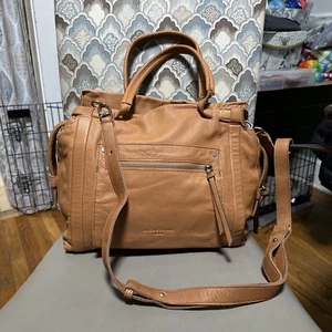 NEW Liebeskind Sporty Vintage Leather Satchel -Virginia Cognac - Picture 1 of 13