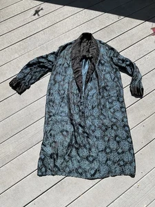 Accappatoio vintage Sears raso seta nero anni 70 uomo M (manca cintura) - Foto 1 di 7