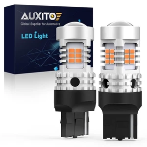 Amber Pair LED Turn Signal Light Rear 7440 7441 3000K Canbus No Hyper Flash Bulb - Picture 1 of 8
