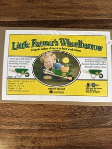 JOHN DEERE - Vintage LITTLE FARMER'S WHEELBARROW MODEL #4JD RARE NOS! - Picture 1 of 6