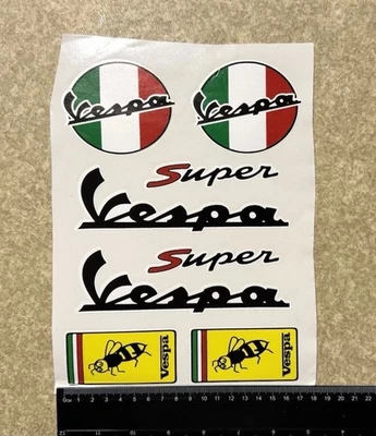 Vespa Super juego de pegatinas juego de pegatinas kit de pegatinas scooter Piaggio NUEVO - Imagen 1 de 3