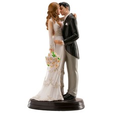 TOPPER PER TORTA STATUETTA MATRIMONIO SPOSI NOZZE RESINA SPOSO SPOSA BACIO