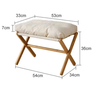 UK (Beige)Foot Stool Foldable X Leg Modern Multifunctional Foot Rest With Soft C - Picture 1 of 12