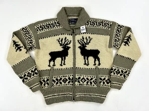KLEINER MANGEL Polo Ralph Lauren Vintage Handstrick Cowichan Cardigan Pullover Gr. L - Bild 1 von 7