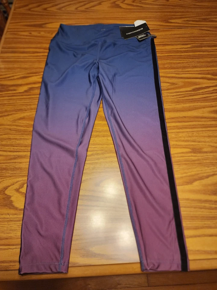 BCBG MAXAZRIA Ombre Purple Workout Leggings High Waisted Pants Medium