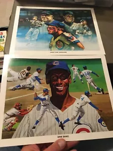 2 - 1984. Unocal Cubs Prints - ERNIE BANKS & Cubs Managers - Picture 1 of 3