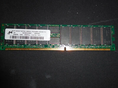512MB (2x256MB) DDR 184-pin PC2100 266MHz, ECC, Registered. Micron Technolgy! - Image 1 of 3