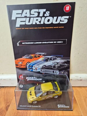 1/43 ALTAYA FAST AND FURIOUS COLLEZIONE MITSUBISHI LANCER EVOLUTION VII AUTO #10 - Immagine 1 di 3