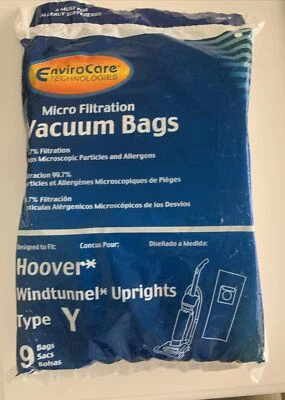 9 bolsas de vacío verticales Hoover Windtunnel tipo Y 856-9 microfiltración (C2) Foto 1 de 3