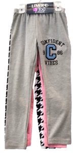 New Limited Too 3 Pairs Leggings Bottoms Long Girls Grey Black Pink Cotton sz 6 - Picture 1 of 6