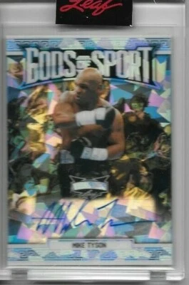 Mike Tyson 2022 Leaf Vibrance God of Sports Auto 1/1 - Image 1 of 2