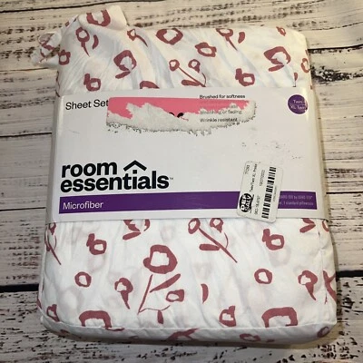 Room Essentials Microfiber Bed Sheet Set Twin/Twin XL Floral 3 Piece Bedroom NEW - Image 1 of 4