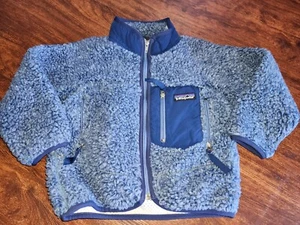 KID'S PATAGONIA RETRO X DEEP PILE FLEECE JACKET BLUE, SIZE XXS, MADE IN MEXICO, - Picture 1 of 15