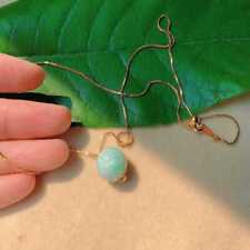 12mm Natural jadeite Dragon bead pendant 18K gold box necklace Fashion New