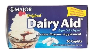 Dairy Aid Lactase 3000 ORIGINAL STRENGTH 60 Caplets __ - Picture 1 of 1
