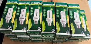 Stock Lot Of 40 Sylvania Energy Saving Bulbs E27 11W/52W Warm 3 Tubes - Picture 1 of 4