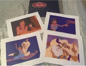 Disney Store: 2004 Walt Disney's Aladdin Special Edition Lithograph Set of 4
