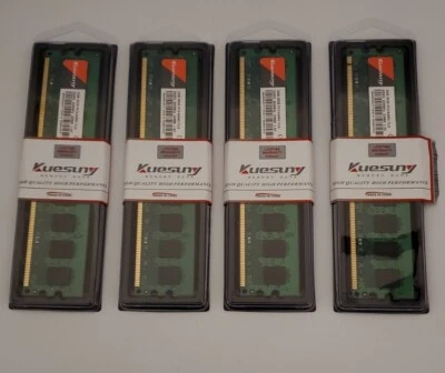 Kuesuny 2GB RAM 2RX8 PC2-6400U CL6 DDR2 800MHz DIMM 1.8v -  Pack of 4 READ ALL - Image 1 of 2