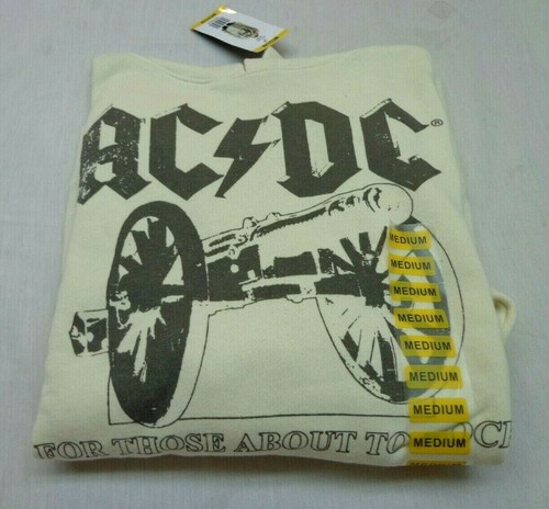 OFF WHITE AC DC For These About To Rock Felpa con cappuccio donna avorio taglia media